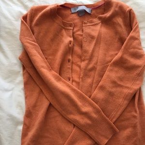 Orange cashmere cardigan